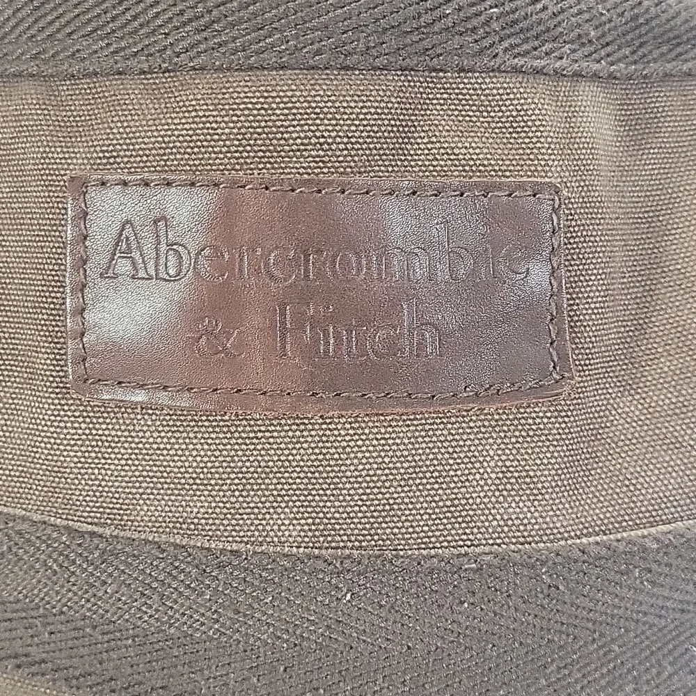 Abercrombie & Fitch Brown Canvas Leather Tote Bag for Men